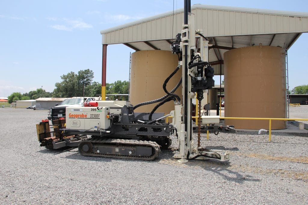 Geotechnical Drilling Services - A Geoprobe 32301DT Geotechnical Drill rig doing subsurface exploration and sampling.